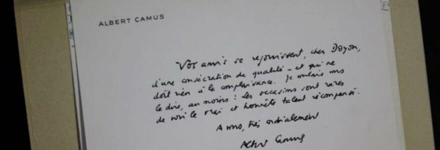 Manuscrits originaux d'Albert Camus